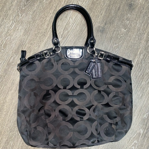 VINTAGE COACH # F1173-18649
MADISON OPTICAL ART SATCHEL/SHOULDER BAG - Picture 1 of 6